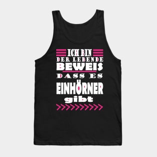 Einhorn Beweis Glitzer Geschenkidee Pink Tank Top